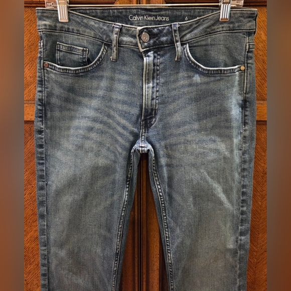 Y2K Calvin Klein "Slim Boyfriend" Low-Rise Straight Leg Jeans Size 6 - Picture 3 of 8